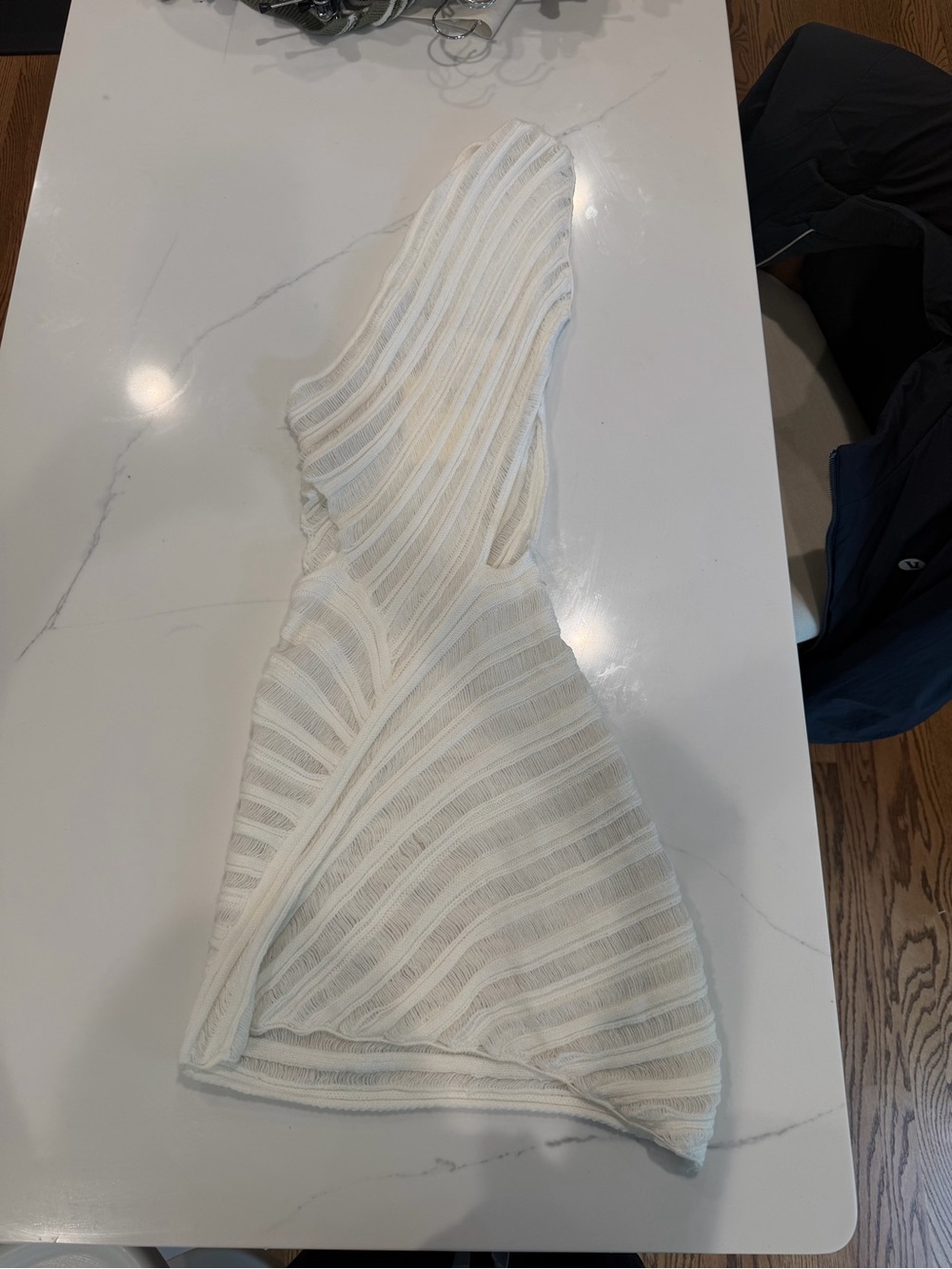 Peppermayo Cream One-Shoulder Knit Mini Dress - Picture 3 of 5